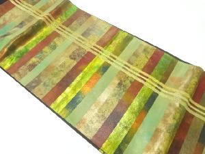 縞模様織出し袋帯